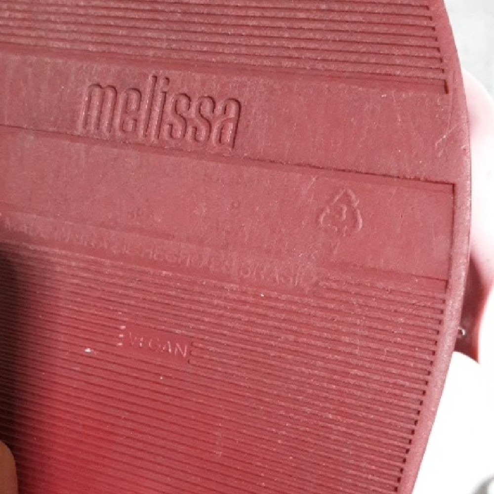 MELISSA  Sandals Size 8 with Pink Bow and BURGUNDY  Straps - Picture 8 of 12